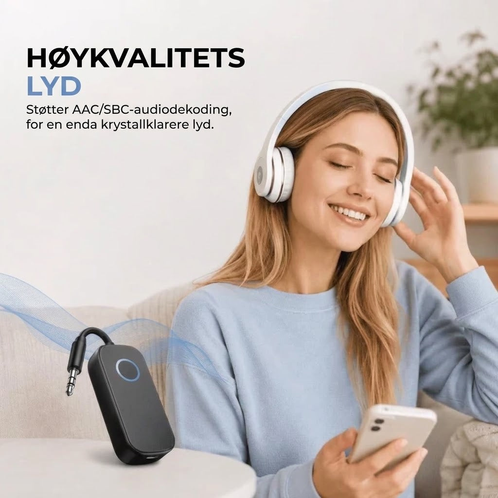 Bluetooth Lydadapter – Sender/Mottaker