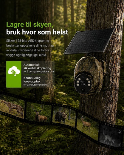 SolarWatch 360 Camo – Trådløst solcelledrevet overvåkingskamera