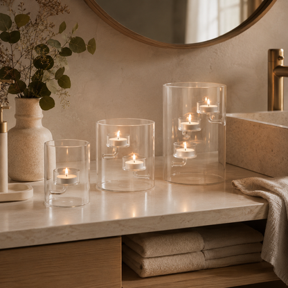 Cylinder Glow – Glasslykter i 3-pakning