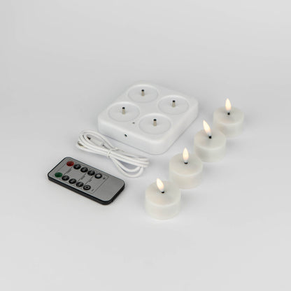 Oppladbare LED-telys (flammeløse)