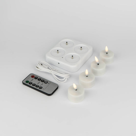 Oppladbare LED-telys (flammeløse)