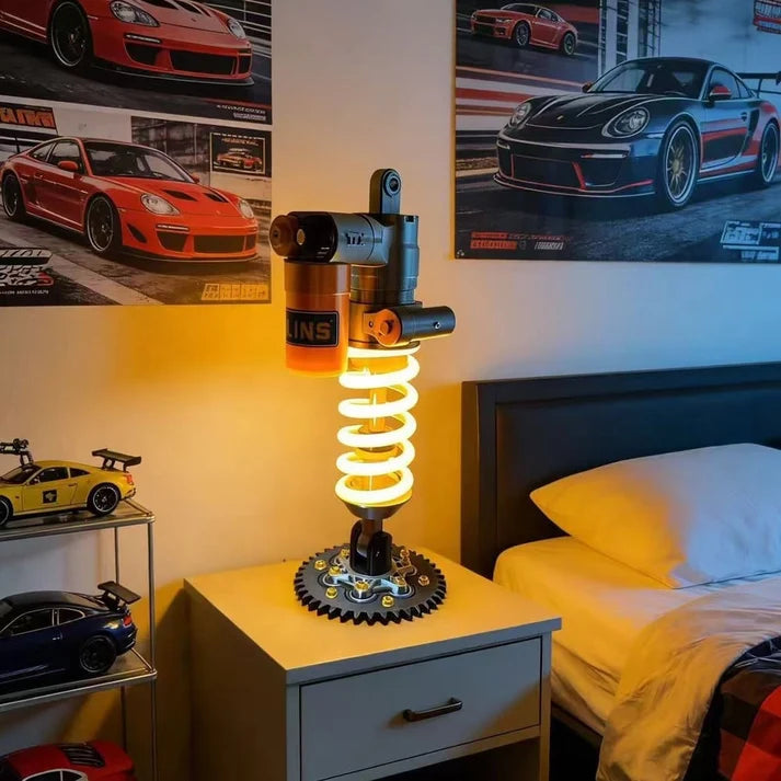 Justerbar støtdemper med LED-lys