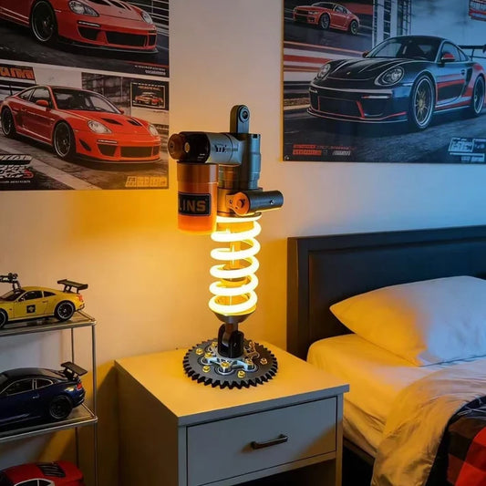Justerbar støtdemper med LED-lys