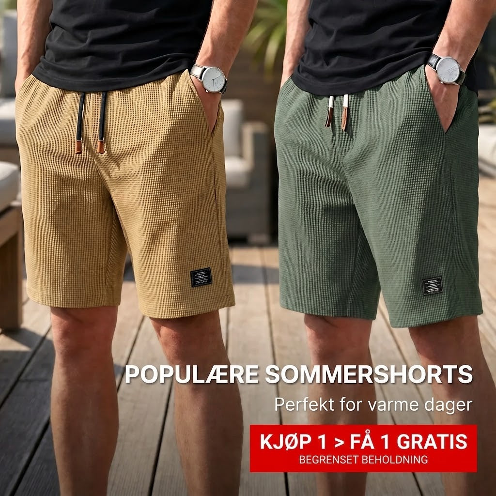 Herreshorts | Komfortable sommershorts med elastisk midje