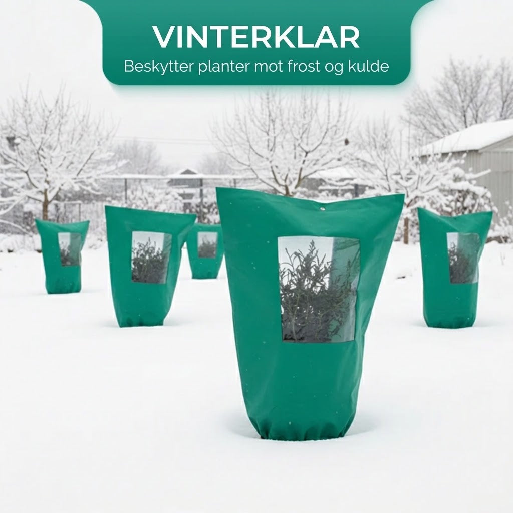 🌷 Vintertrekk for planter med glidelås og snøring