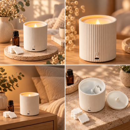 Oppladbar duftspreder med LED-lys