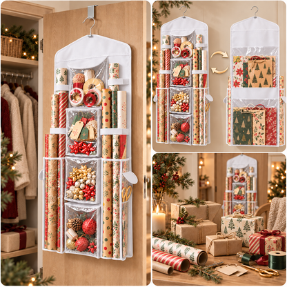 Wrap & Ready – Hengende oppbevaring for gaveinnpakning