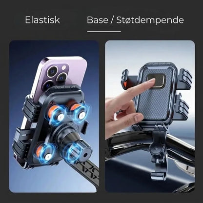 Universell mobilholder for sykkel og moped