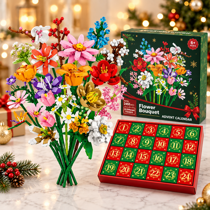 Bloom & Build Julekalender – Bygg din egen magiske bukett til jul