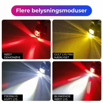 LED-sykkellykt med dobbel lysstråle