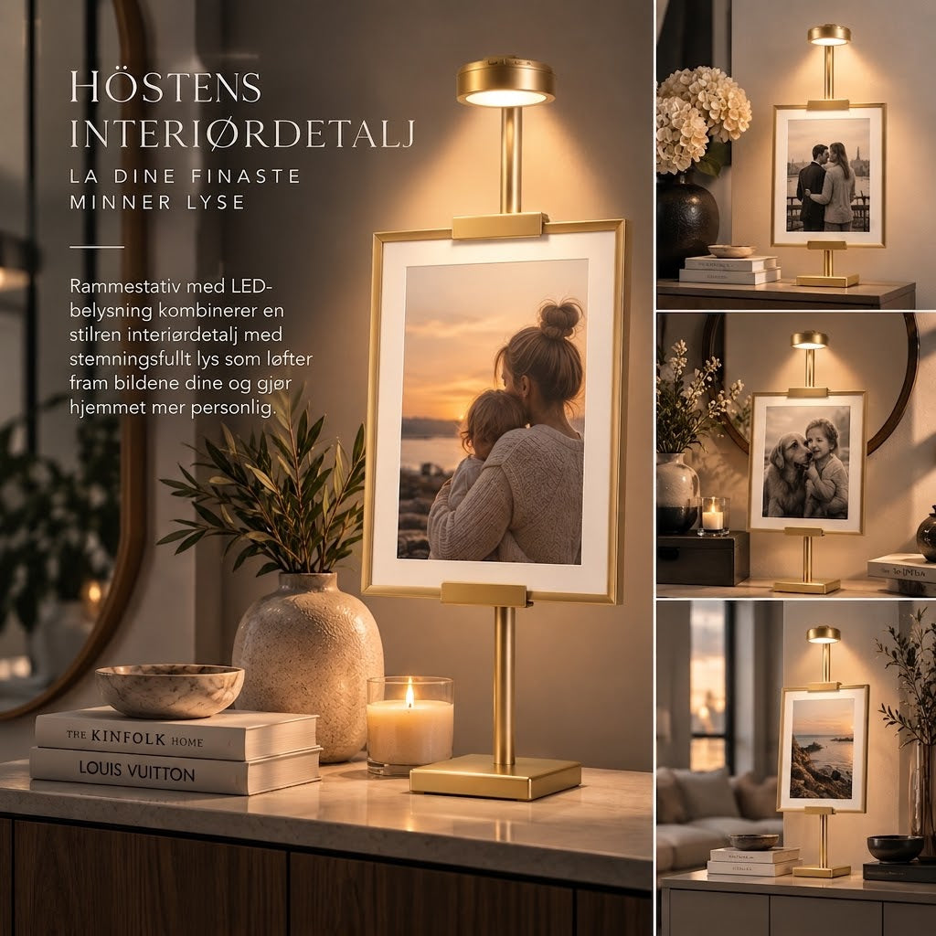 Bildestativ med LED-belysning – For foto og bilder