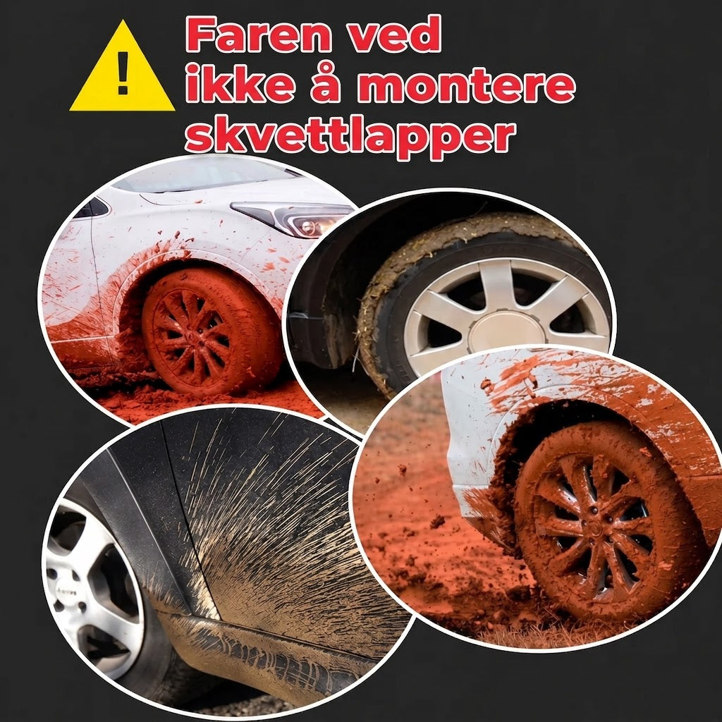 Skvettlapper med billogo – Sett med 4 stk.