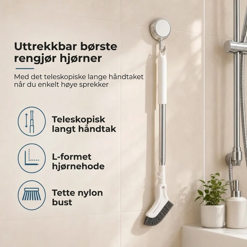 Uttrekkbar fugebørste