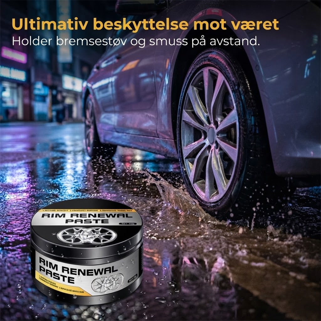 Hurtigvirkende renoveringspasta for felger
