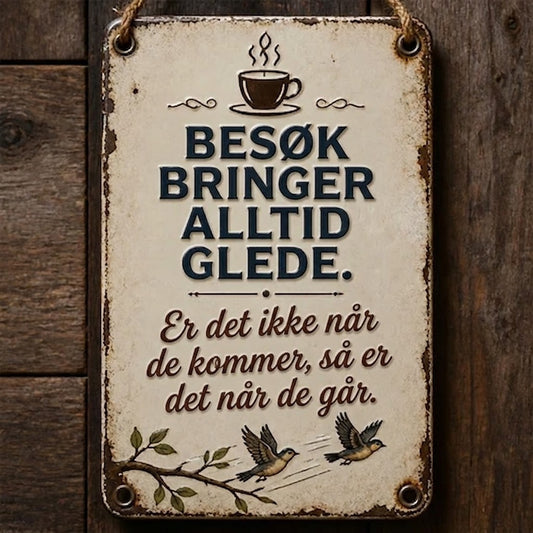 Nostalgisk velkomstskilt