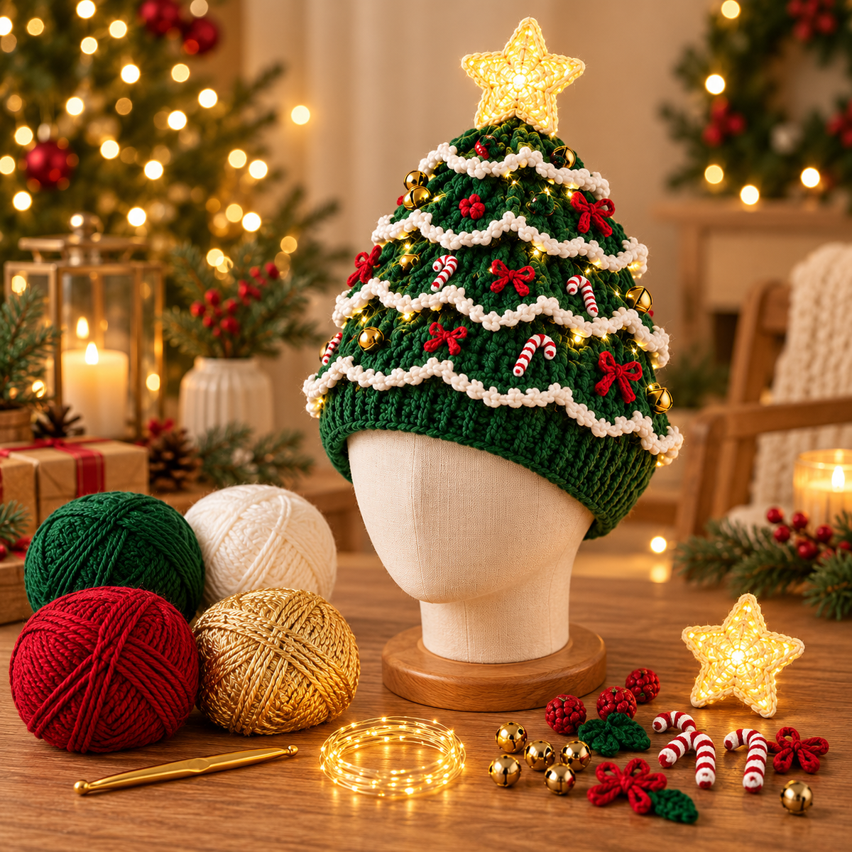 Julens koseligste DIY-sett – Hekle din egen juletrelue