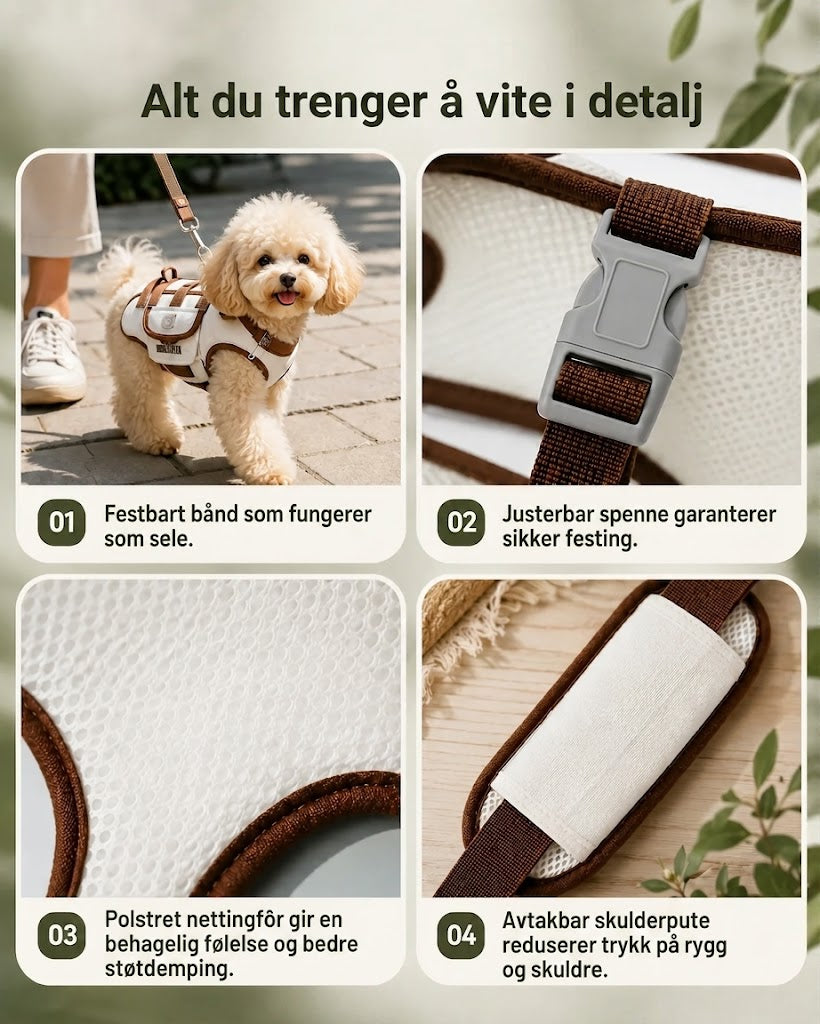Paw Trail Companion Carrier – Dyrebærer i mykt materiale