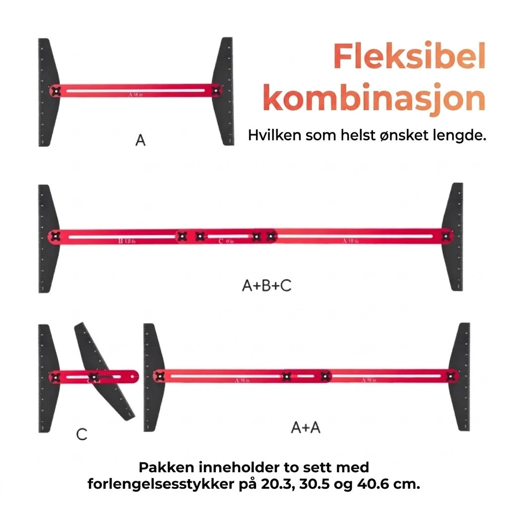 Sammenleggbar trappemal i aluminium
