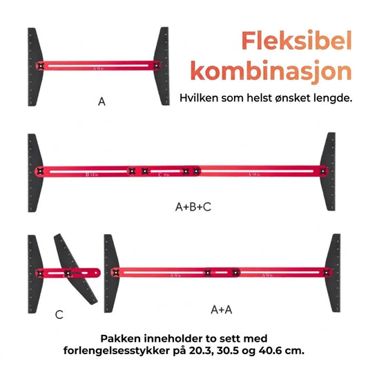 Sammenleggbar trappemal i aluminium