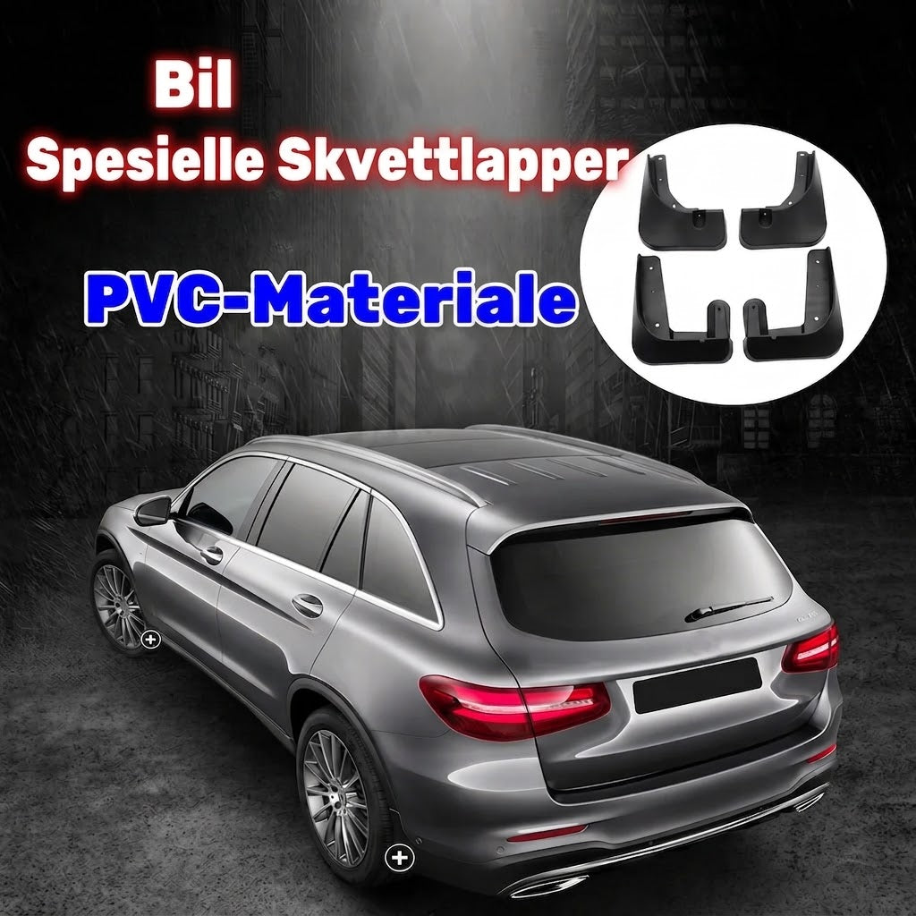 Skvettlapper med billogo – Sett med 4 stk.