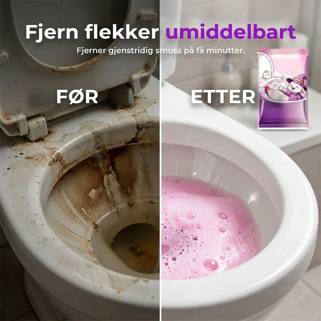 Skummende toalettrenspulver