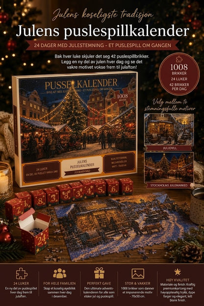 Julens Puslespillkalender – 24 dager med julekos
