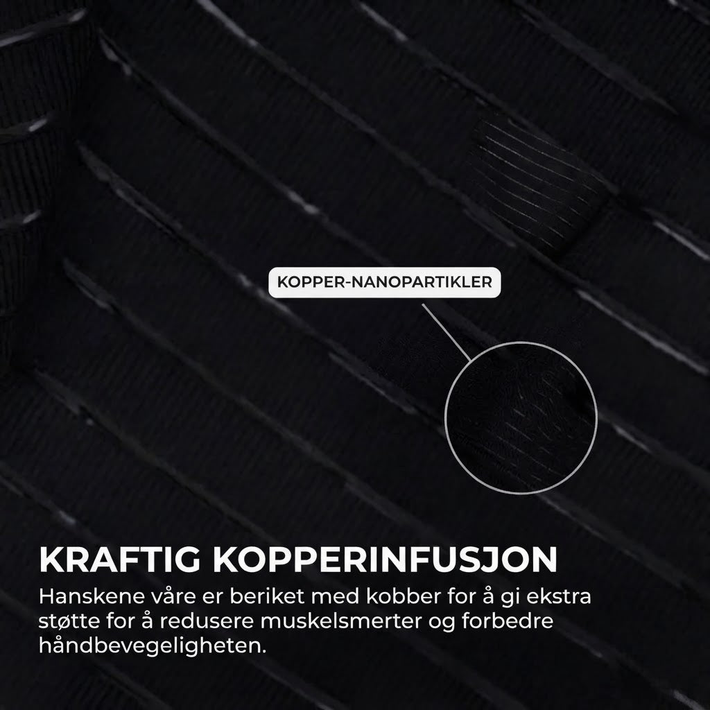 Kobber kompresjonshansker – 1 par