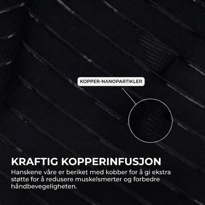 Kobber kompresjonshansker – 1 par