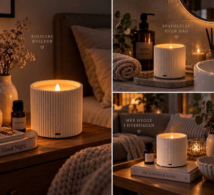 Oppladbar duftspreder med LED-lys