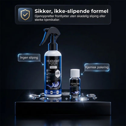 💡 Profesjonelt poleringssett for frontlykter – Fjerner gulning & gjenoppretter klarhet ✨