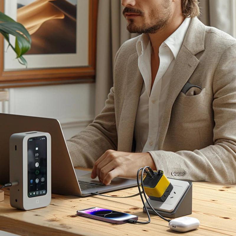 65W Type-C Hurtiglader (80 cm) med USB- og Type-C-port