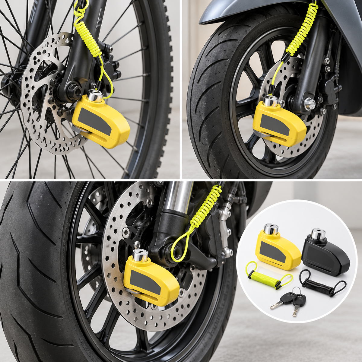 AlarmLås 110 dB – Bremseskivelås for sykkel, moped og MC