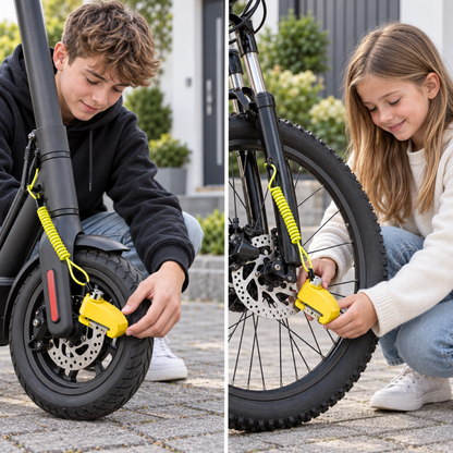 AlarmLås 110 dB – Bremseskivelås for sykkel, moped og MC