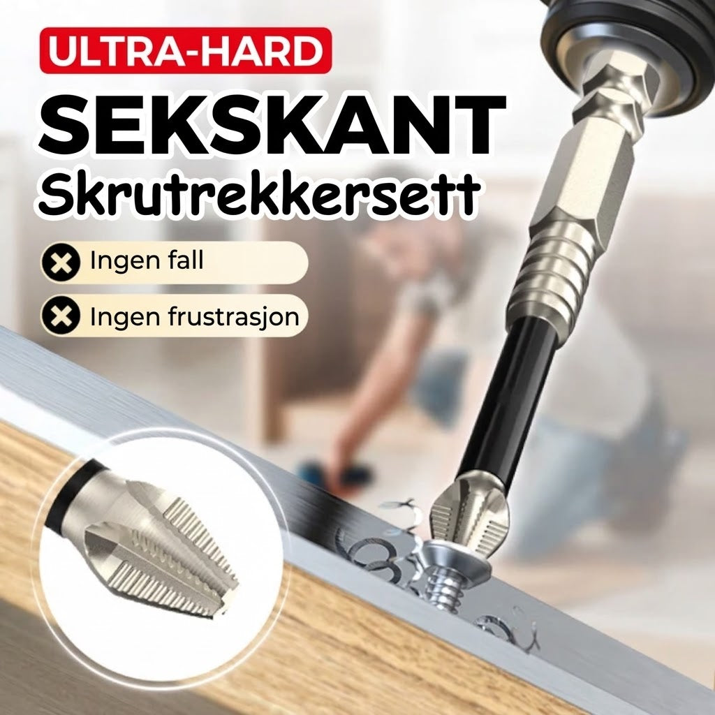 📢📢 40 % RABATT !! ⏰ Elektrisk skrutrekkersett – Sekskanthode & kraftig magnet ✨