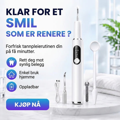 Bærbart ultralyd-tannrenser og tannsteinfjerner-sett