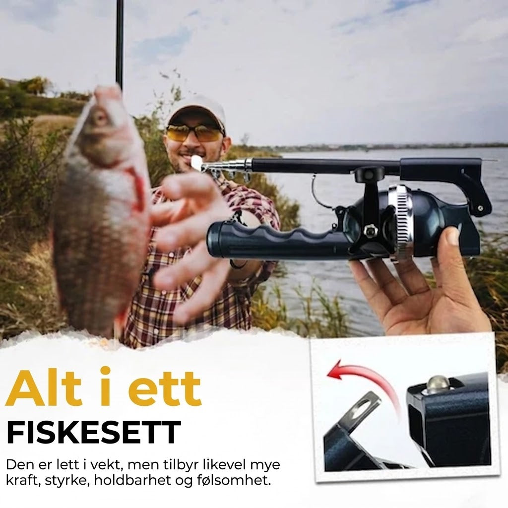 Kompakt teleskopisk fiskestang