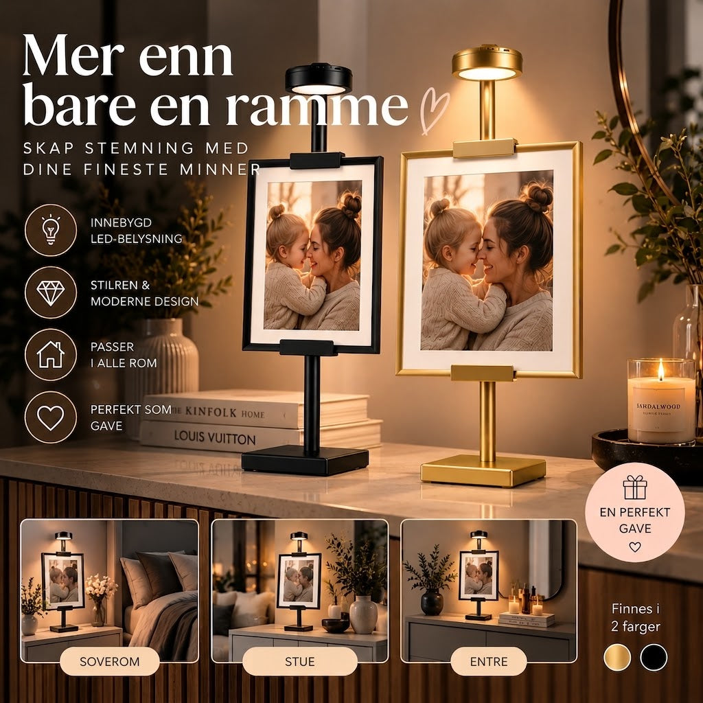 Bildestativ med LED-belysning – For foto og bilder