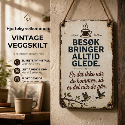 Nostalgisk velkomstskilt