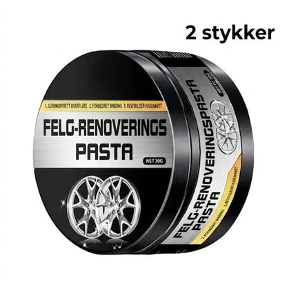 Hurtigvirkende renoveringspasta for felger