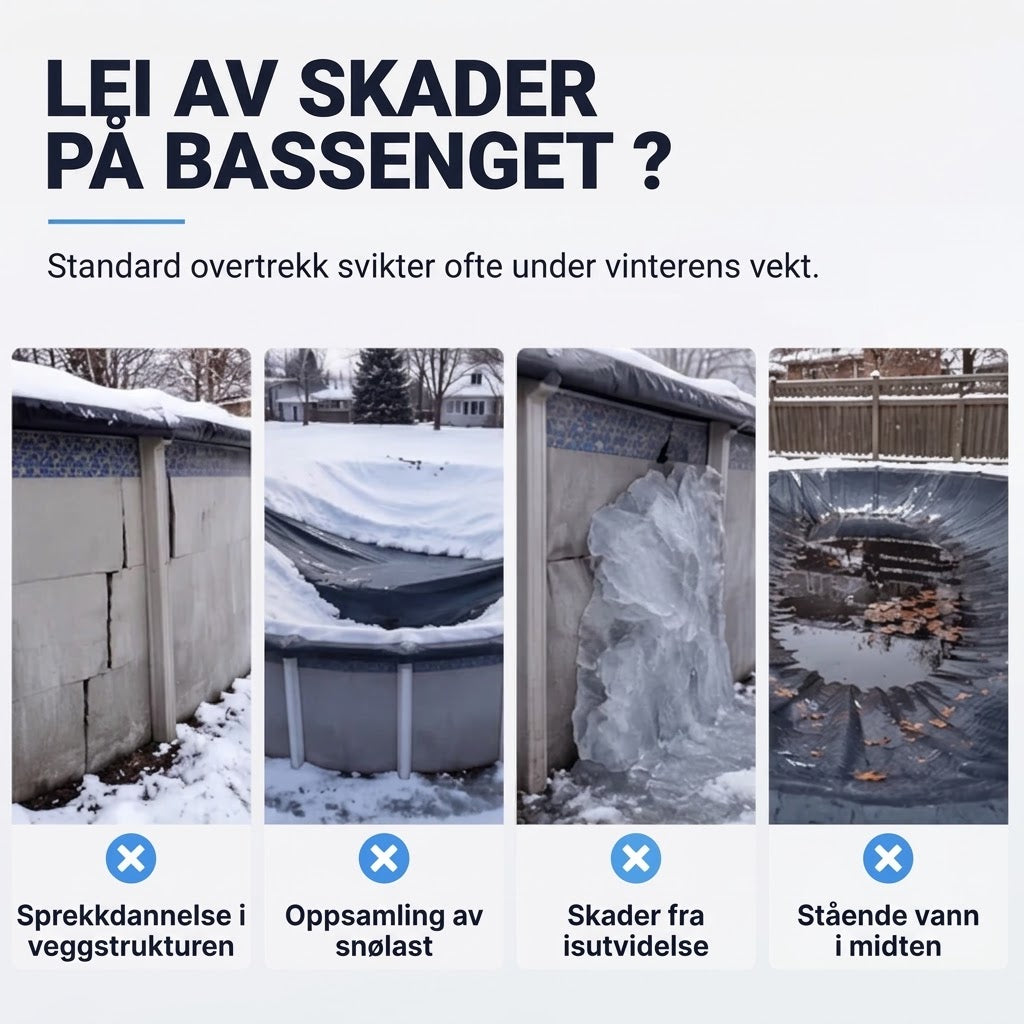 🏊 50 % RABATT! ❄️ Vinterpute for basseng – Reduserer trykk & forhindrer opphopning ✨