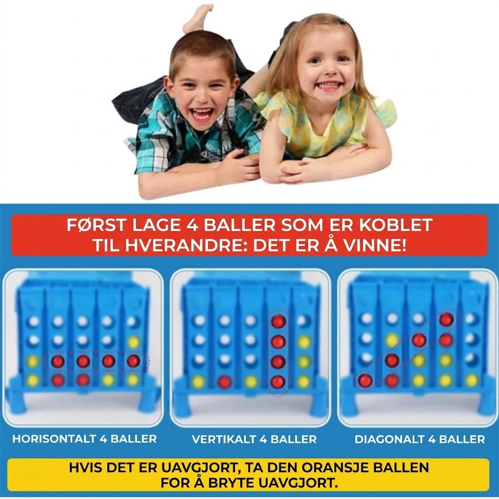 Sprettende 4-på-rad-spill – Bouncing Ball