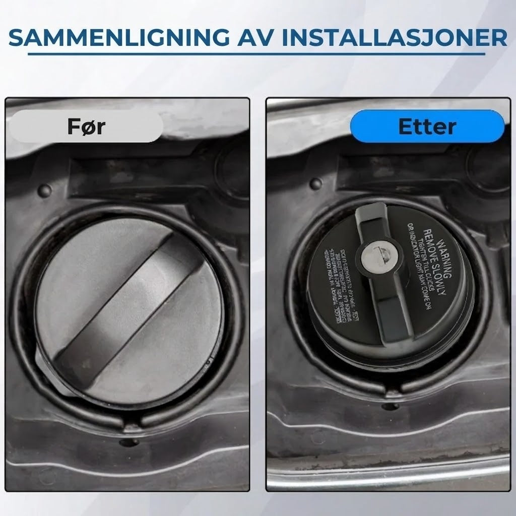 Låsbart tanklokk med tyverisikring