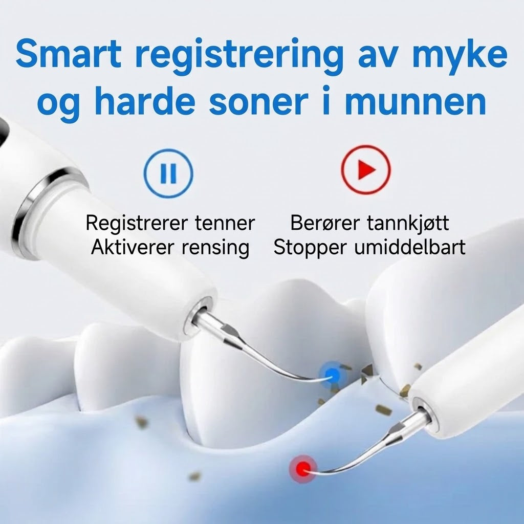 Bærbart ultralyd-tannrenser og tannsteinfjerner-sett