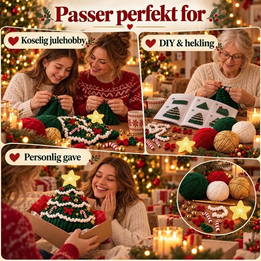 Julens koseligste DIY-sett – Hekle din egen juletrelue