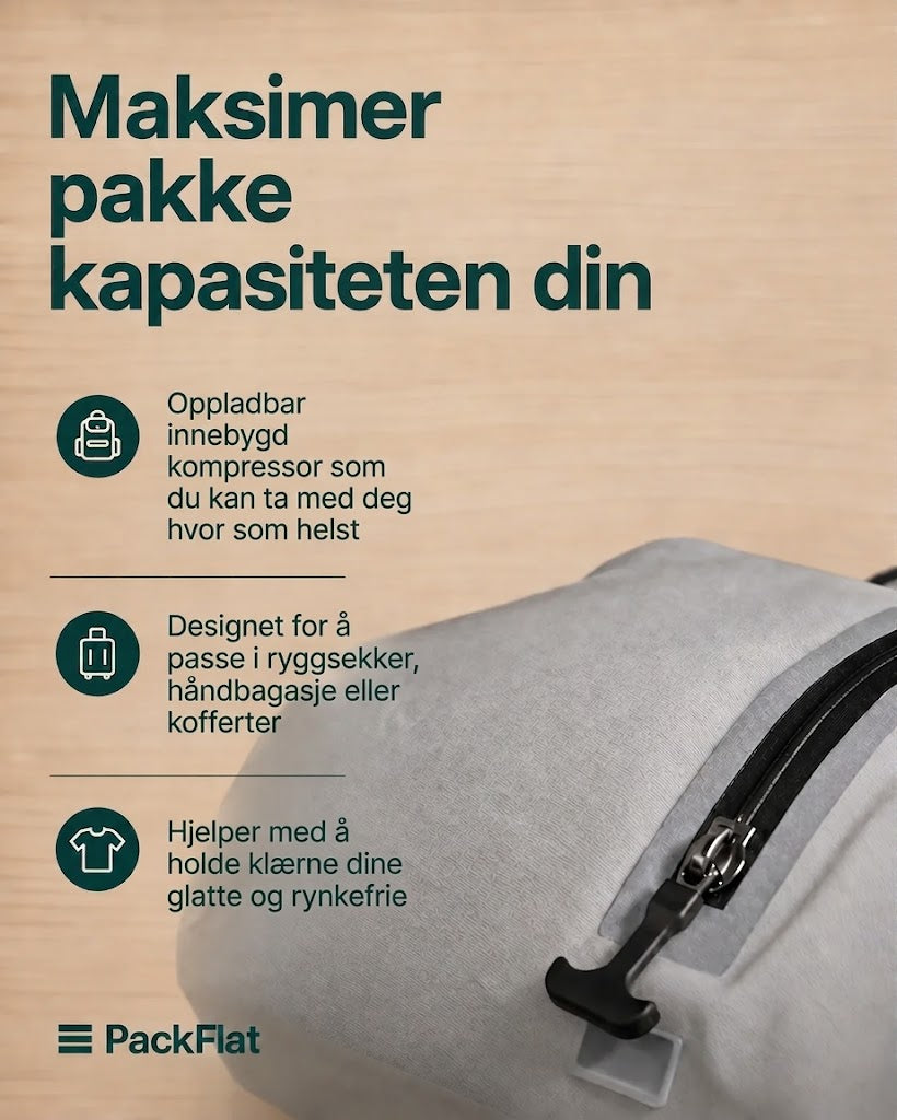 PackFlat Kompresjonskuber-sett (或 Sett med PackFlat kompresjonskuber)