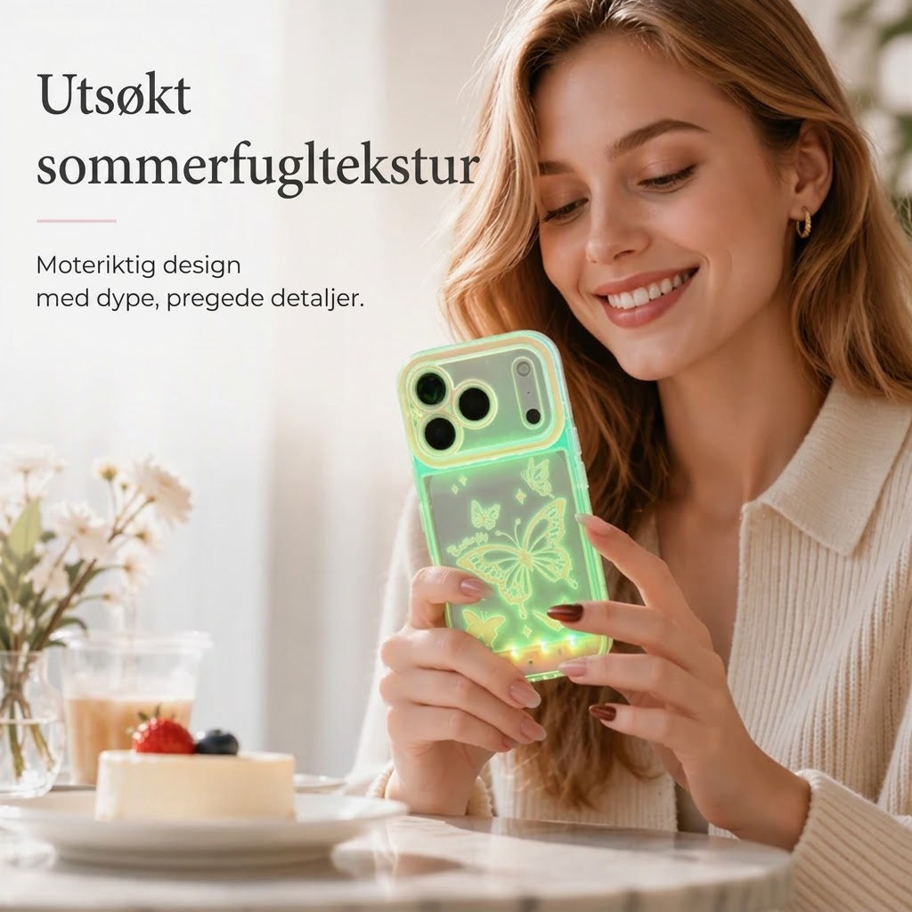 📢📢 40 % RABATT !! ⏰ LED-lysende sommerfugl-mobildeksel