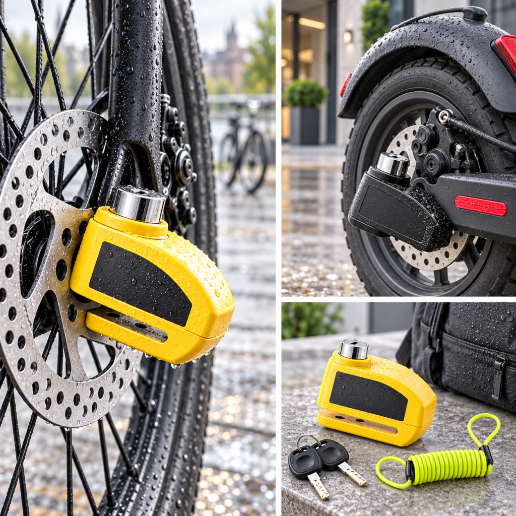 AlarmLås 110 dB – Bremseskivelås for sykkel, moped og MC