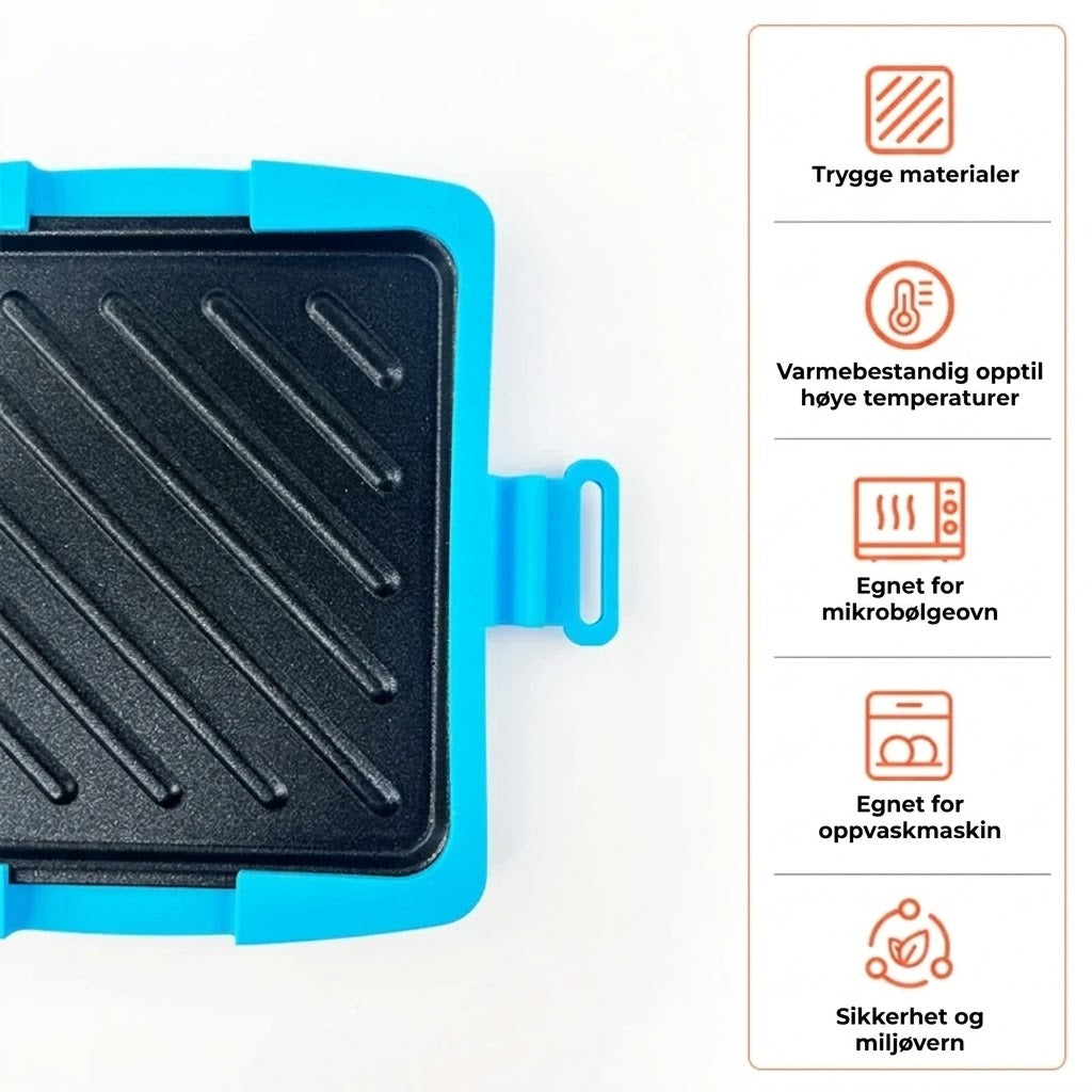 3-i-1 Mikrogrill med non-stick-belegg