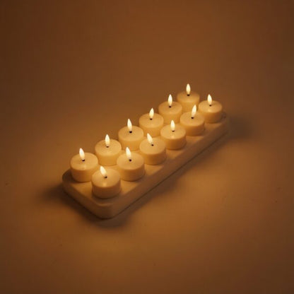 Oppladbare LED-telys (flammeløse)