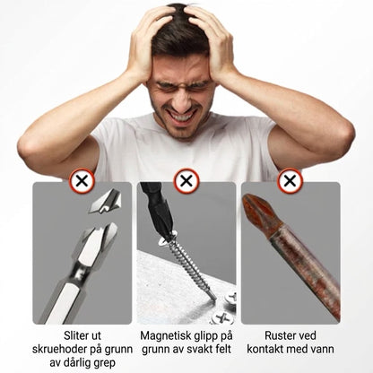 📢📢 40 % RABATT !! ⏰ Elektrisk skrutrekkersett – Sekskanthode & kraftig magnet ✨